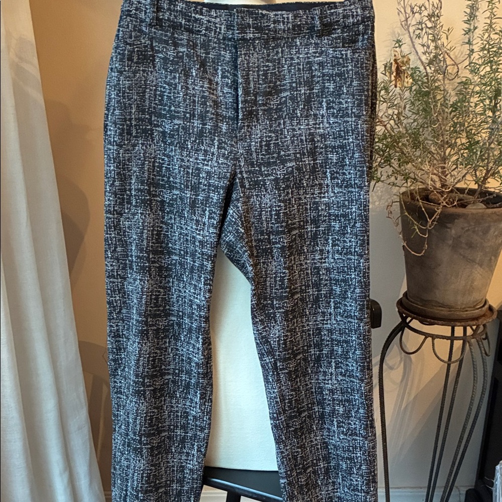 Banana Republic Black and White Textured Pants
